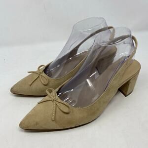 J.Crew Slingback Bow Heels in Saddle Shoes Womens Size 9